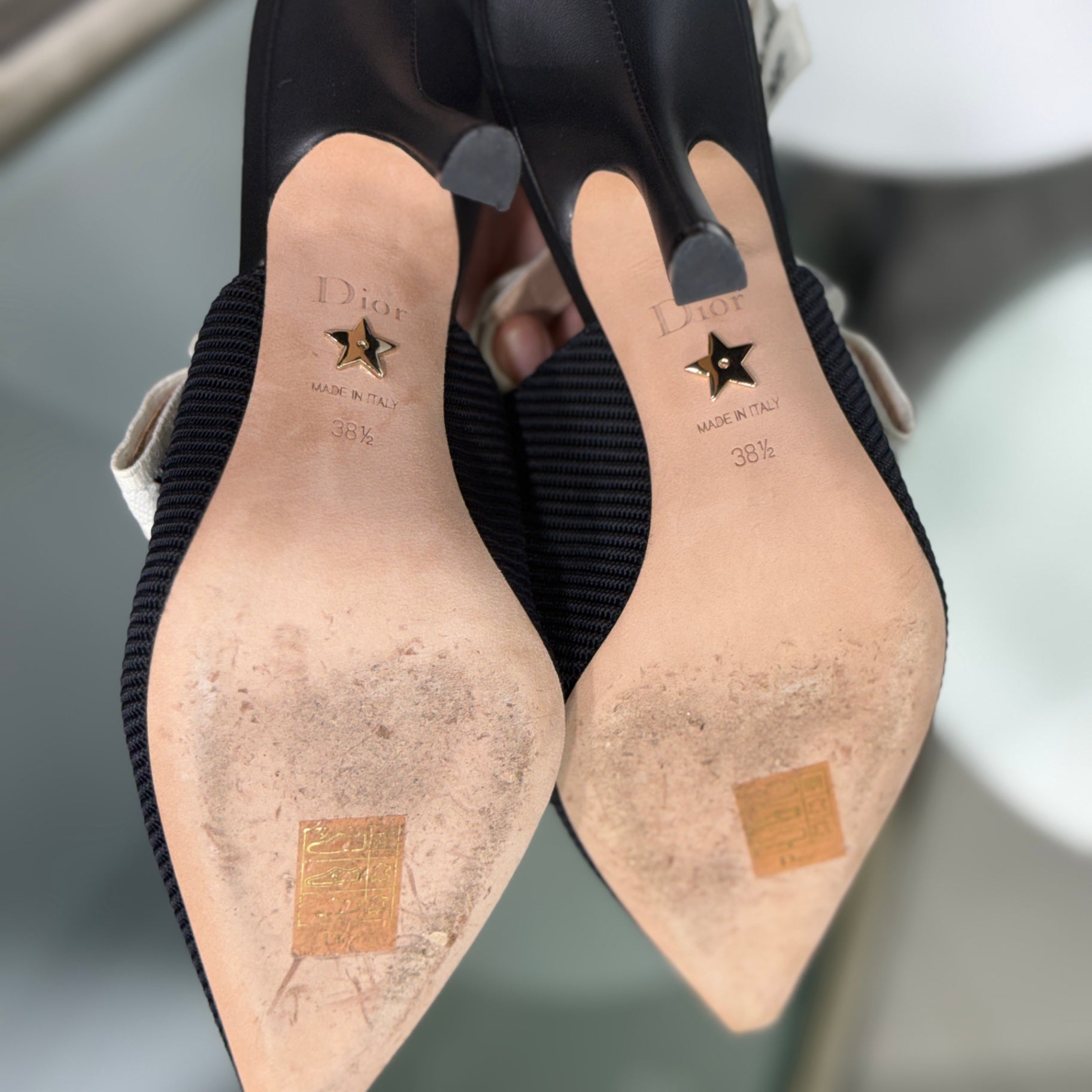 DIOR J'adore Slingbacks Navy Sz 38