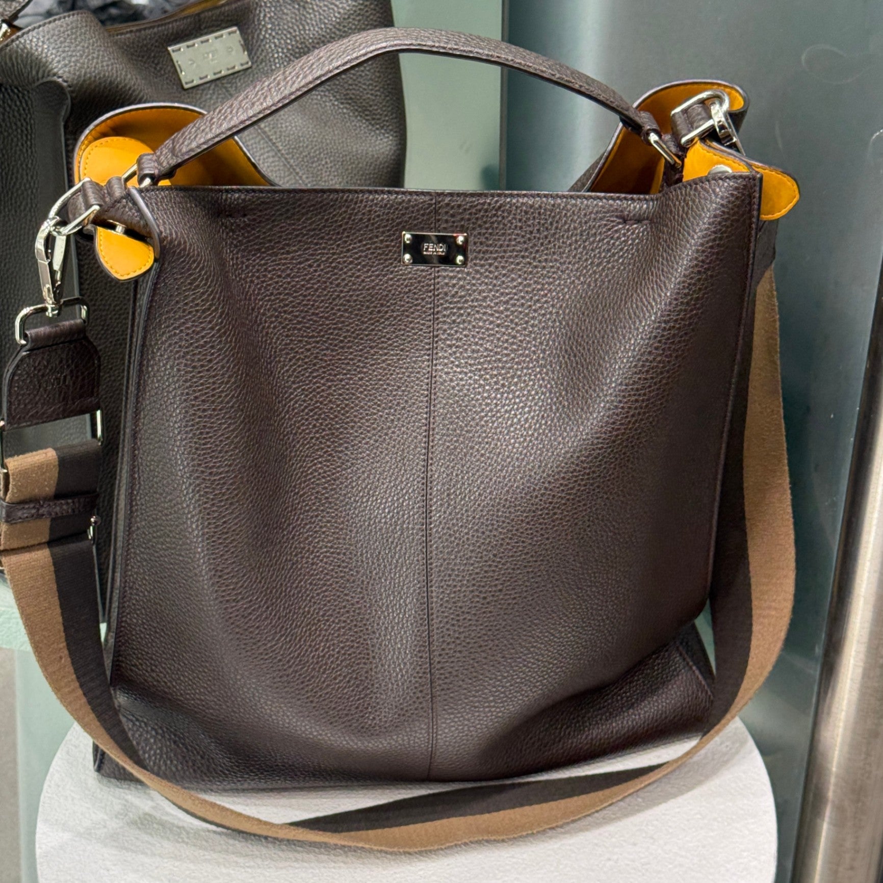 FENDI PeekABoo Chocolate Tote