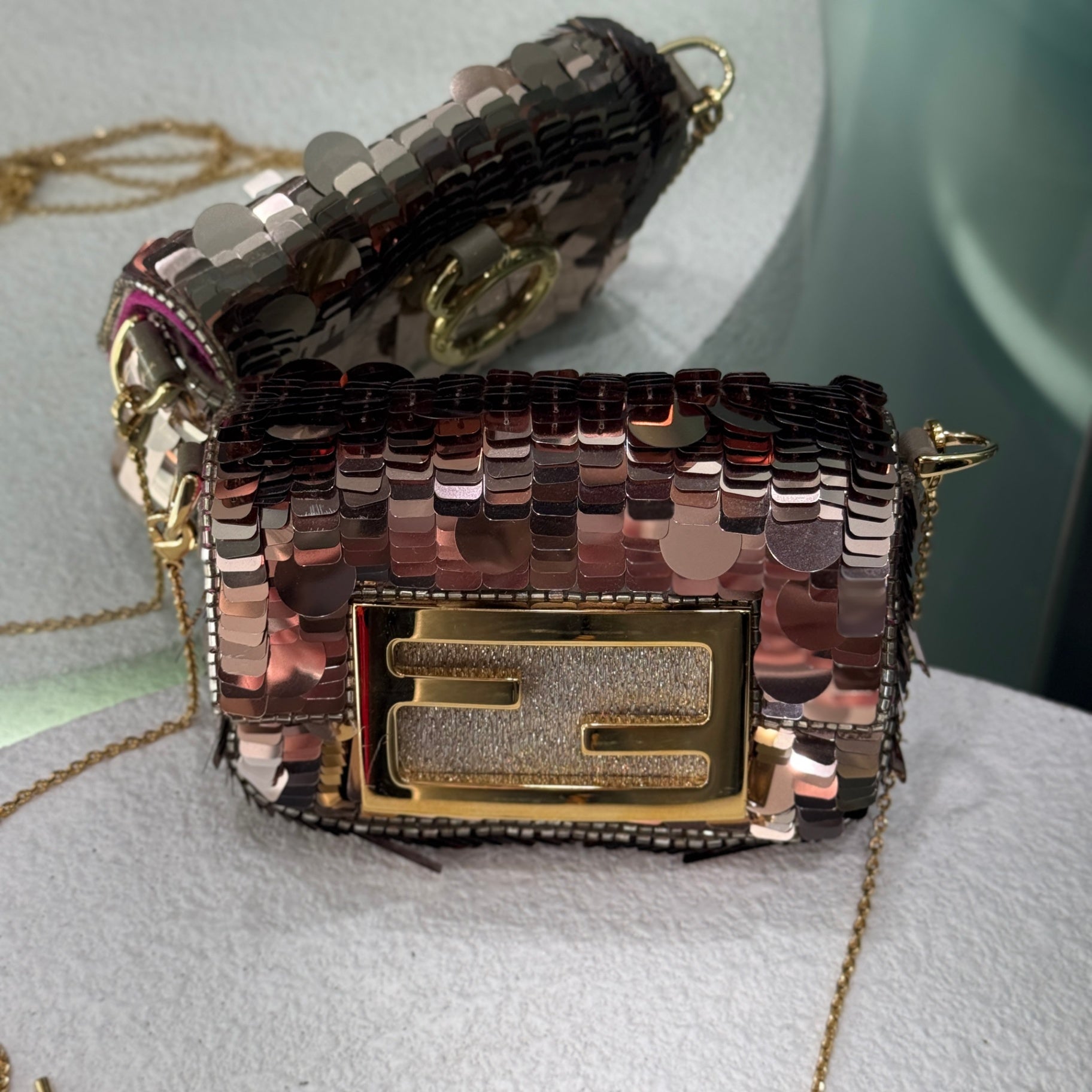 FENDI Sequin Nano Baguette Charm