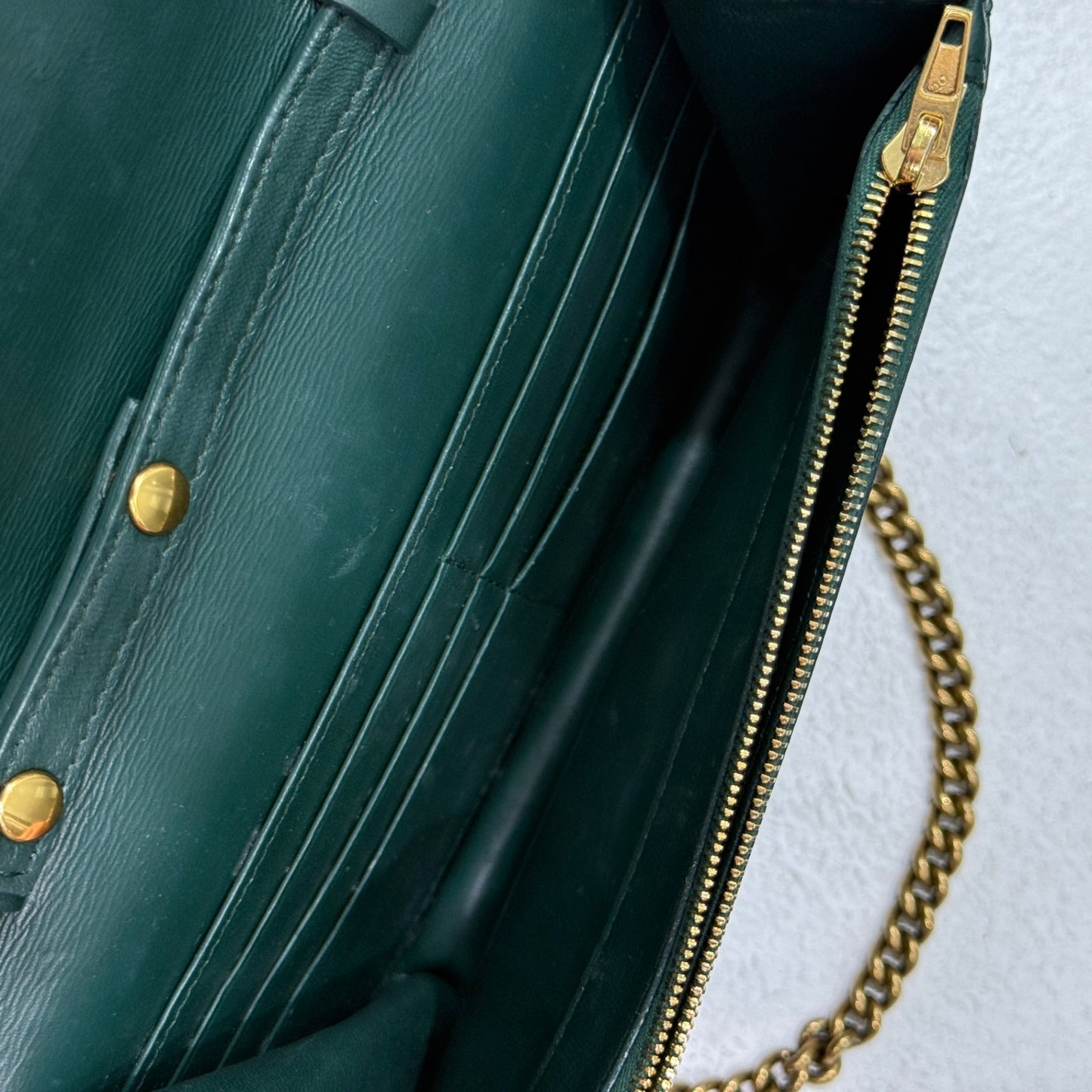 BALENCIAGA Green Croc WOC