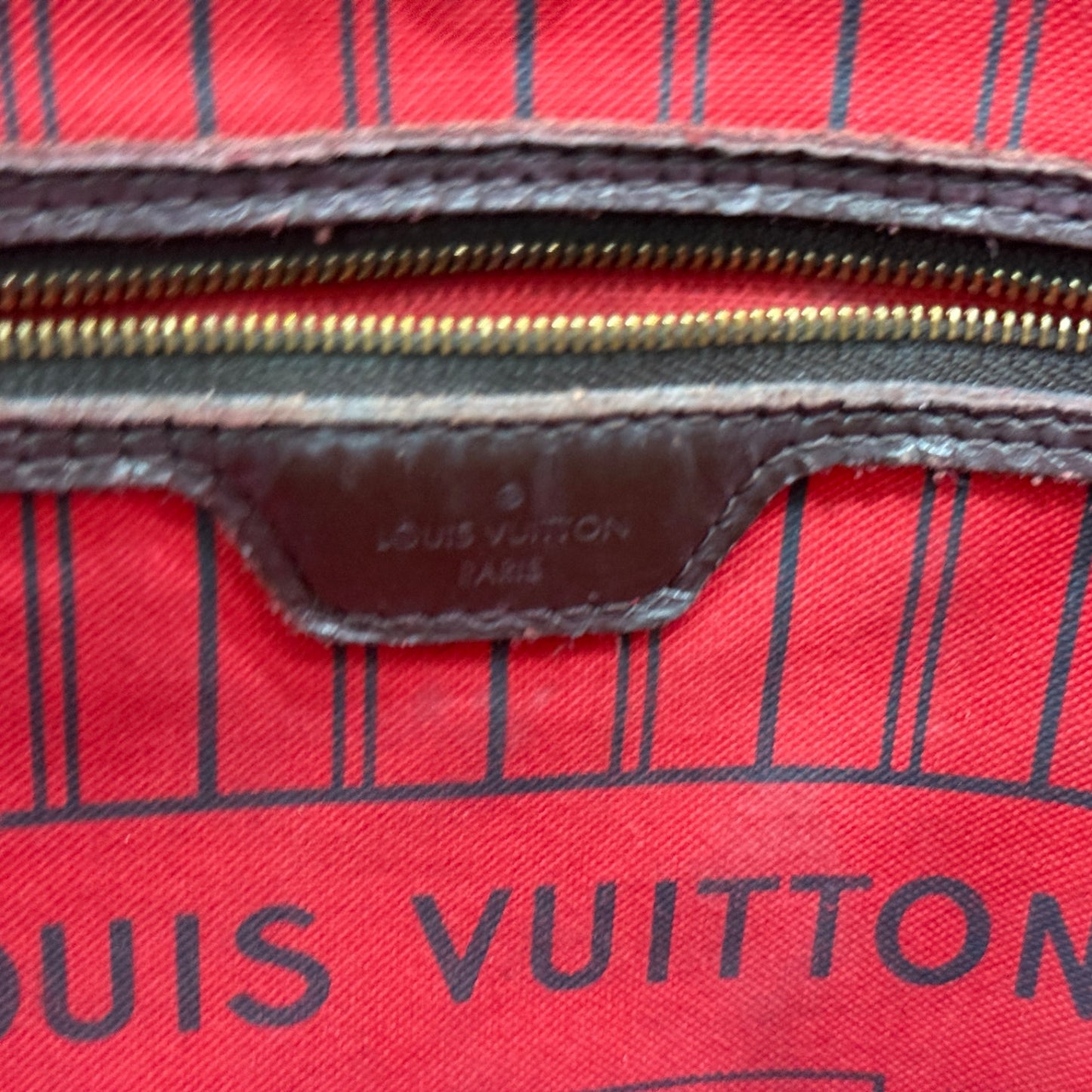 LOUIS VUITTON Brown Checked Neverfull
