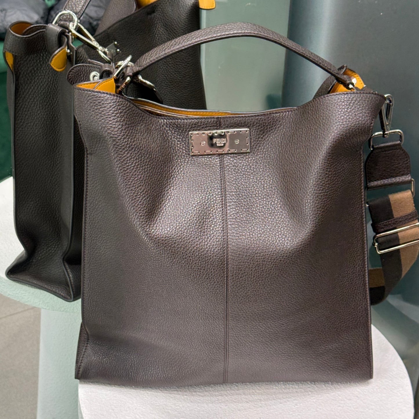 FENDI PeekABoo Chocolate Tote