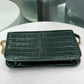BALENCIAGA Green Croc WOC