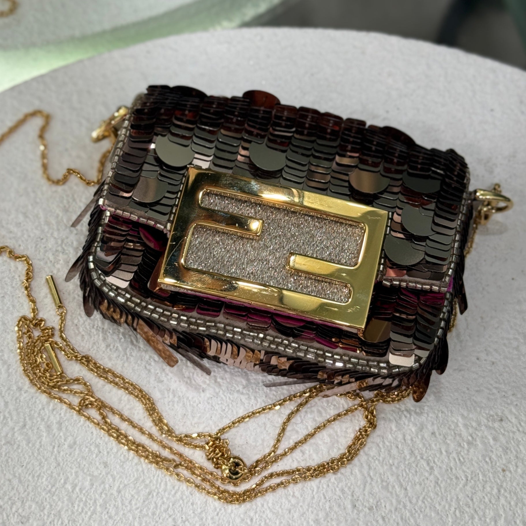 FENDI Sequin Nano Baguette Charm