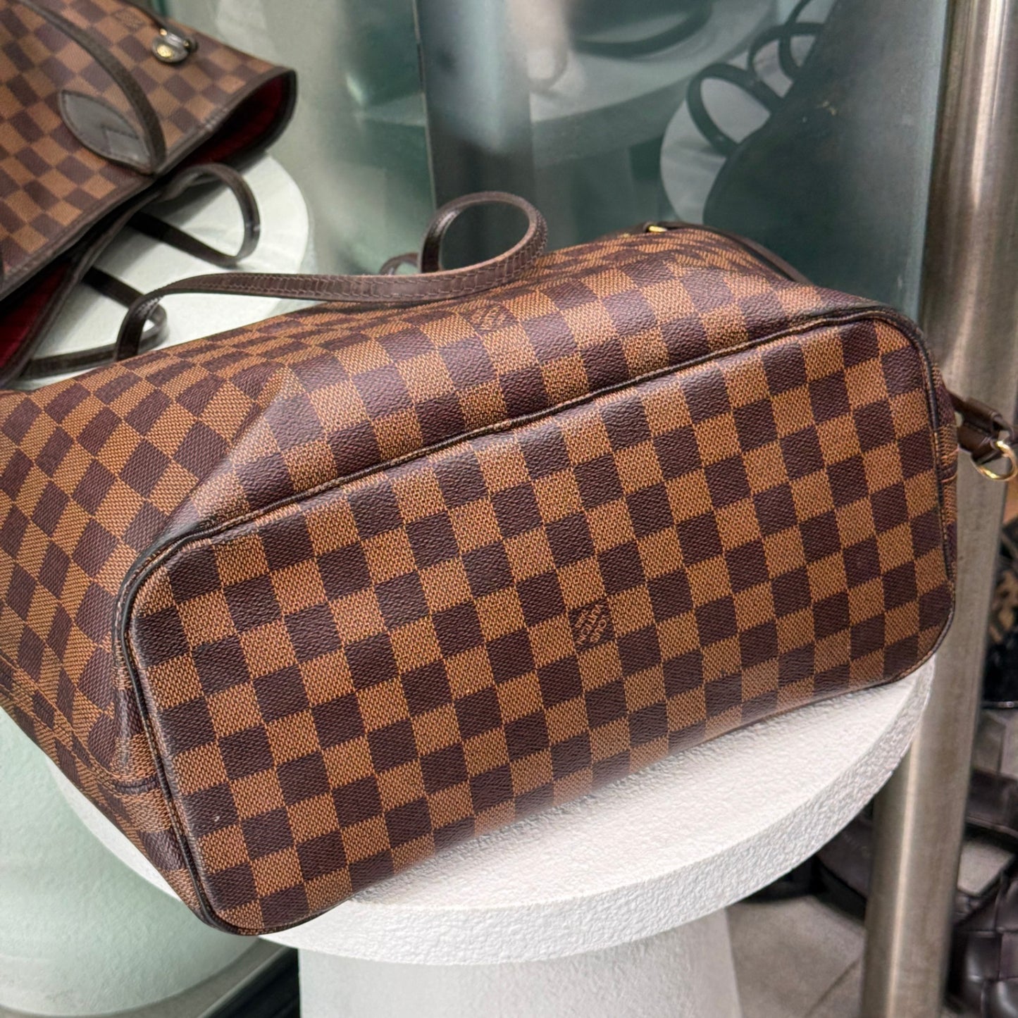LOUIS VUITTON Brown Checked Neverfull