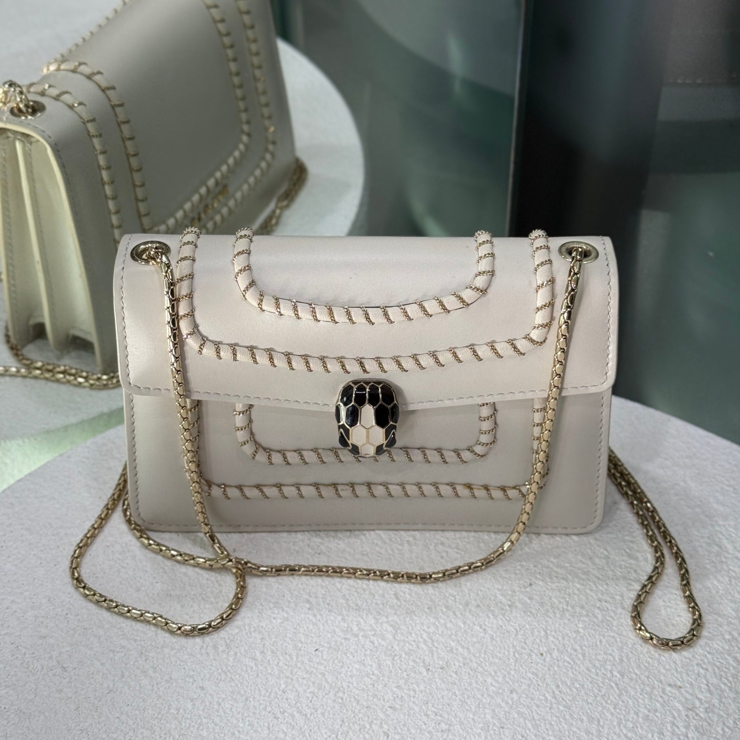 BVLGARI Serpenti Forever Creme Bag