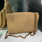 SAINT LAURENT Raffia Crossbody