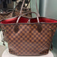 LOUIS VUITTON Brown Checked Neverfull