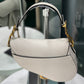 DIOR Mini Saddle Bag White Grained Calfskin