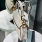 DIOR Mini Saddle Bag White Grained Calfskin