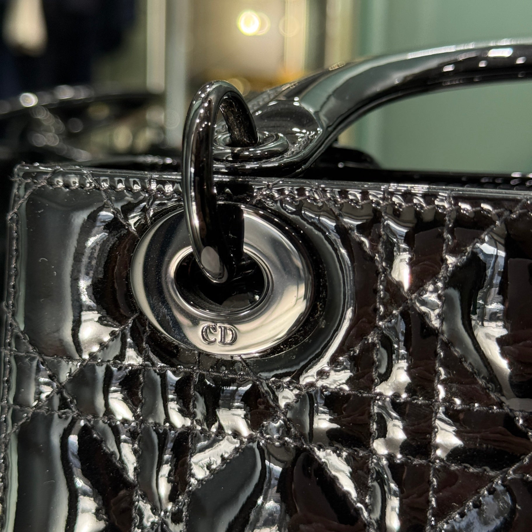 DIOR Lady Small Patent - So Black