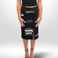 CHANEL Black & White Logo Slit Skirt Sz 38