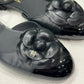 CHANEL Black Flower Flats Sz 38