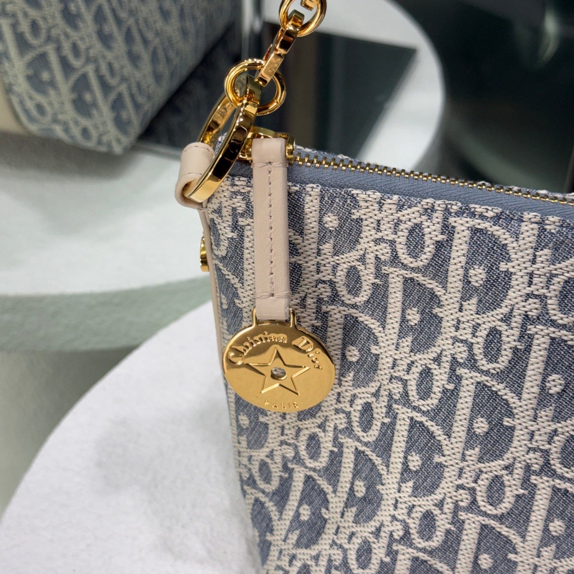 DIOR Blue Diorstar Shoulder Bag - Denim