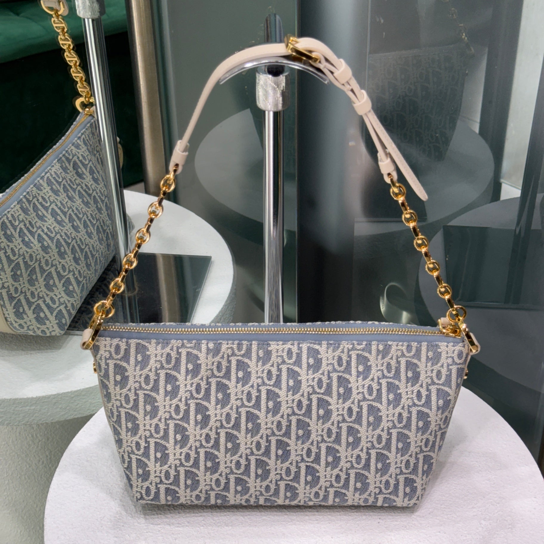 DIOR Blue Diorstar Shoulder Bag - Denim