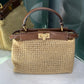 FENDI Peekaboo Mini Woven Raffia