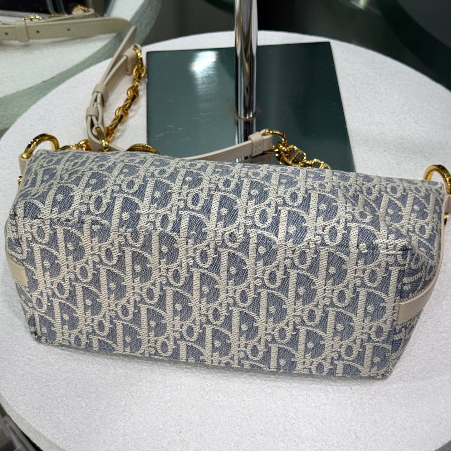 DIOR Blue Diorstar Shoulder Bag - Denim