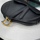 DIOR Mini Saddle Bag Black Grained Calfskin