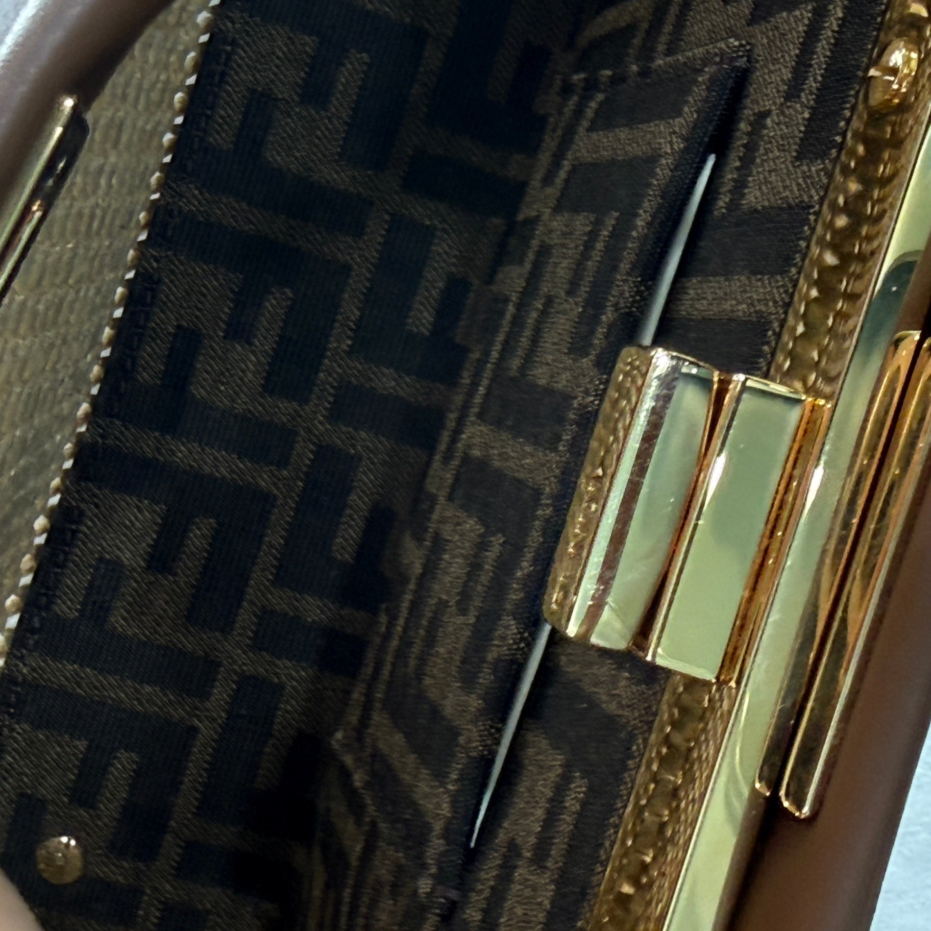 FENDI Peekaboo Mini Woven Raffia