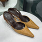 BOTTEGA VENETA Intrecciato Weave Leather Pumps Sz 38
