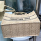 DIOR Book Tote Medium Beige Cannage