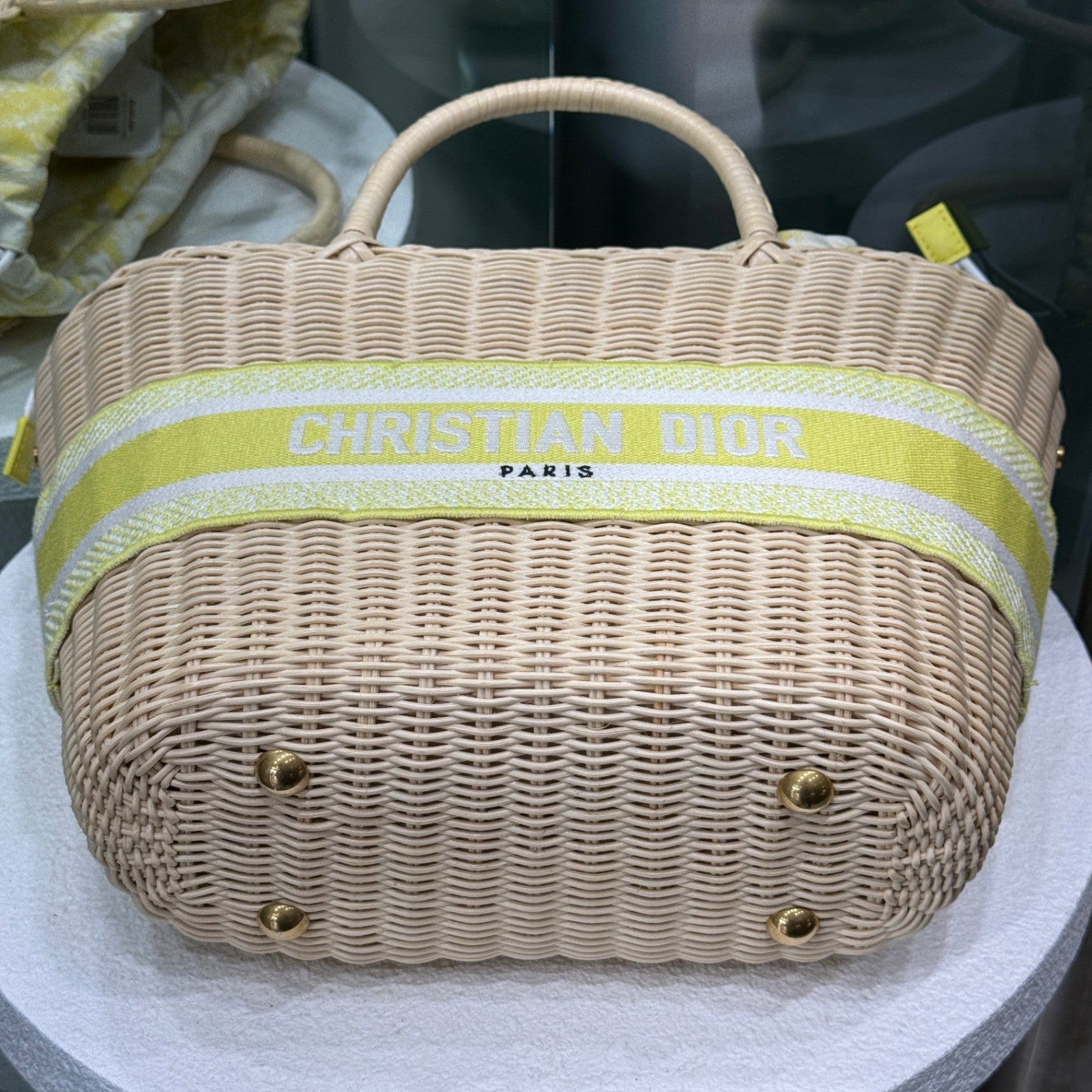 DIOR Dioriviera Hat Basket Bag - Yellow
