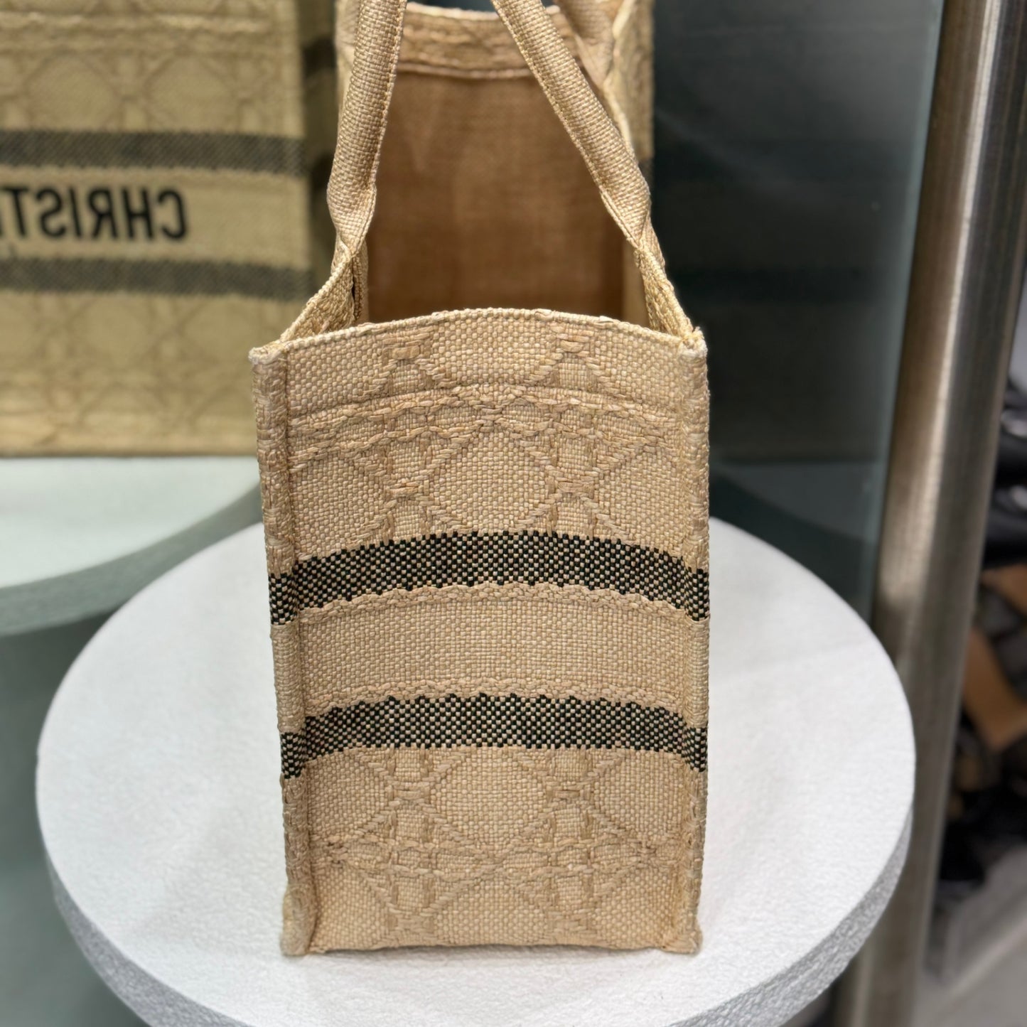 DIOR Book Tote Medium Beige Cannage