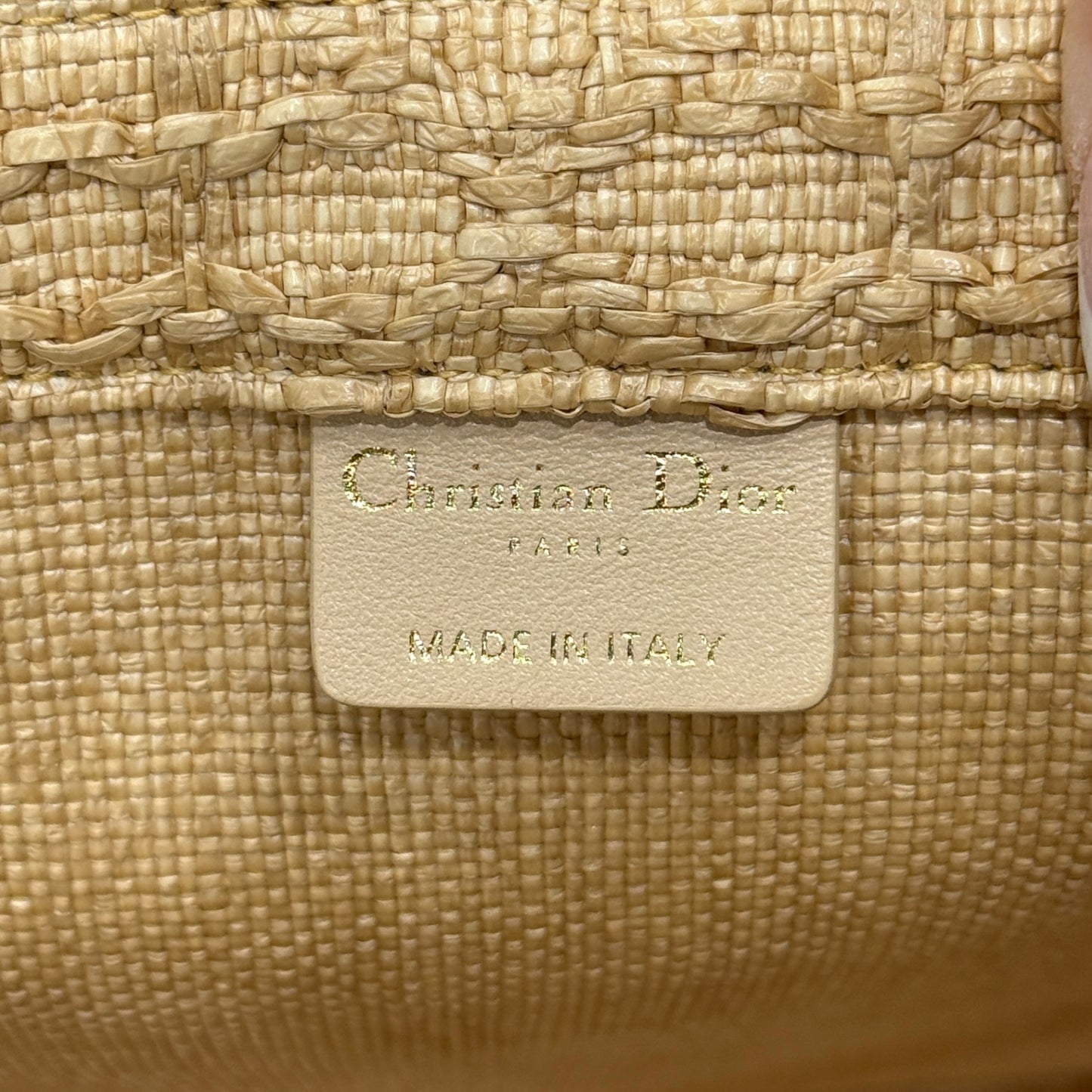 DIOR Book Tote Medium Beige Cannage