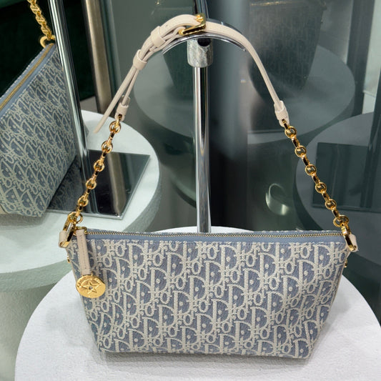 DIOR Blue Diorstar Shoulder Bag - Denim