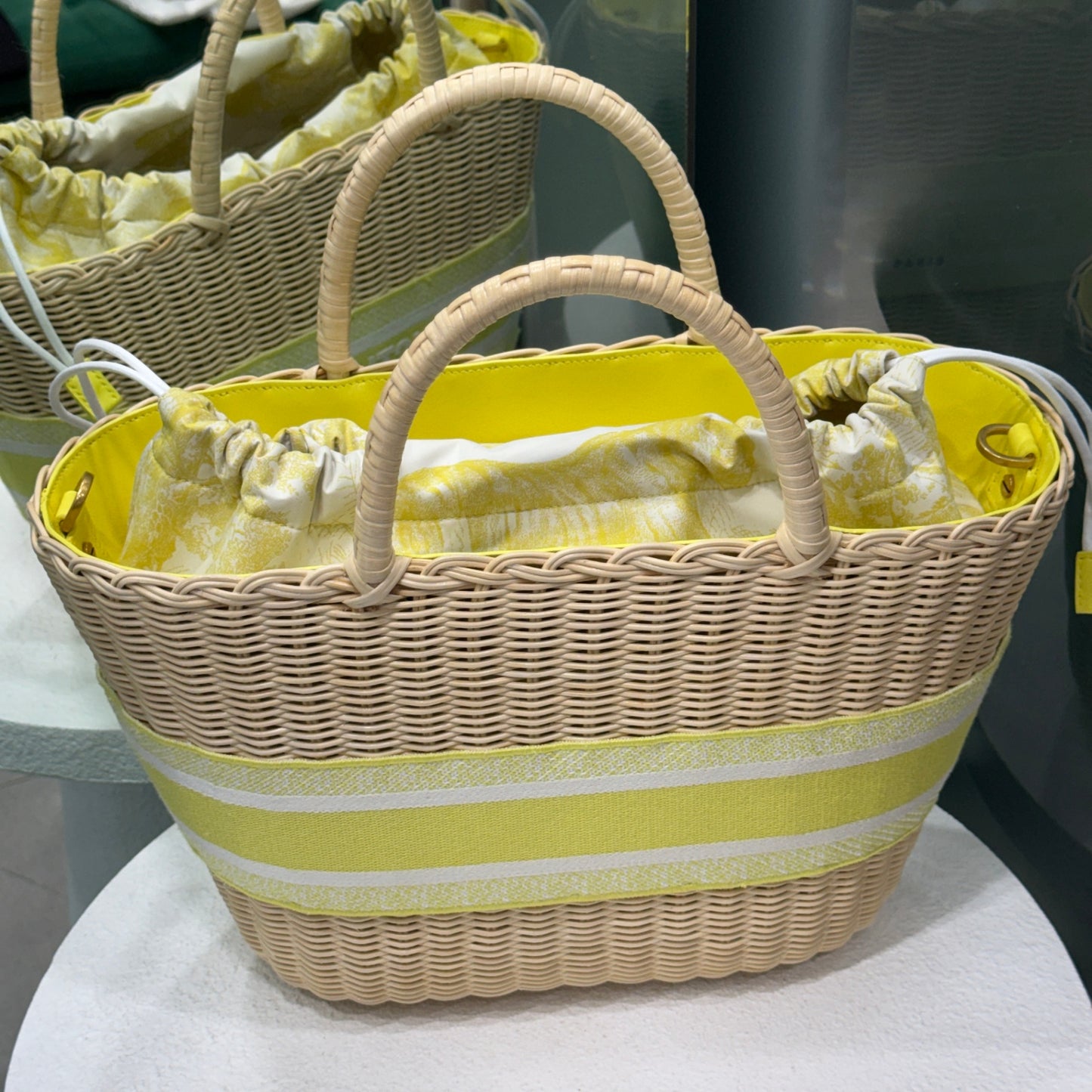 DIOR Dioriviera Hat Basket Bag - Yellow