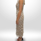 MAC DUGGAL Cream Beaded Dress Sz 4
