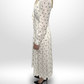 ALESSANDRA RICH White Polka Dot Dress Sz 42