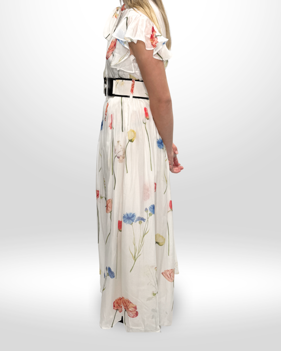LEO LIN Flutter Sleeve Floral Dress Sz 10