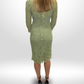 DOLCE & GABBANA Green Lace Midi Dress Size 8