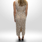 MAC DUGGAL Cream Beaded Dress Sz 4