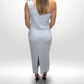 RACHEL GILBERT One-Shoulder Light Blue Midi Dress Sz 10