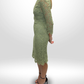 DOLCE & GABBANA Green Lace Midi Dress Size 8