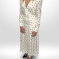 ALESSANDRA RICH White Polka Dot Dress Sz 42