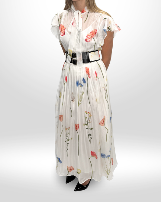 LEO LIN Flutter Sleeve Floral Dress Sz 10