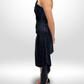 ROLAND MOURET Blue/Blk Strapless Dress Sz 8