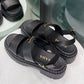 PRADA Platform Logo Sandals Sz 40