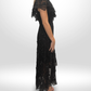 ZIMMERMANN  Mercer Bird Silk Chiffon Dress Black Sz 1 (8)