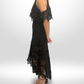 ZIMMERMANN  Mercer Bird Silk Chiffon Dress Black Sz 1 (8)