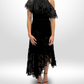 ZIMMERMANN  Mercer Bird Silk Chiffon Dress Black Sz 1 (8)