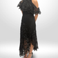 ZIMMERMANN  Mercer Bird Silk Chiffon Dress Black Sz 1 (8)