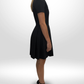 DIOR Black Wool Silk Dress Sz 38