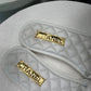 CHANEL White Quilted CC Sandals Sz 38