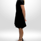 DIOR Black Wool Silk Dress Sz 38
