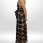SCANLAN THEODORE Black Floral Evening Dress Sz 10