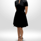 DIOR Black Wool Silk Dress Sz 38